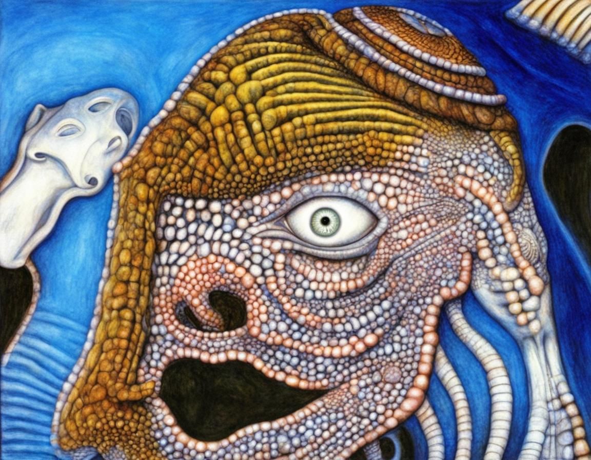 Gothic Biomechanical Landscape in Giger Style