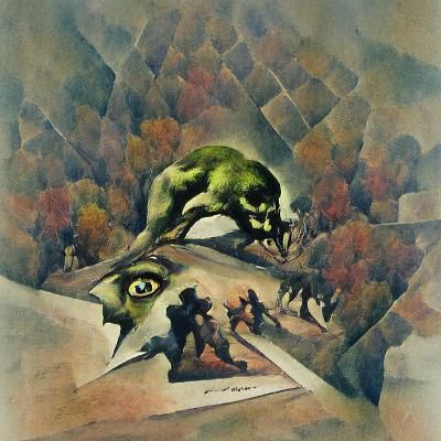 Sinister Legion Lost in Accursed Woods Watercolor