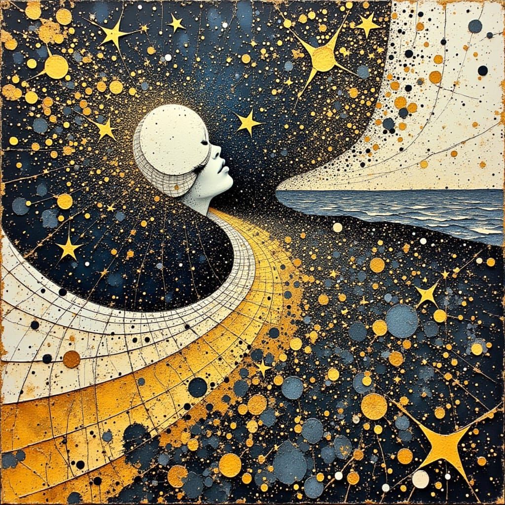 Bibliotheque Sainte-Genevieve in Abstract Vector Fractal Sty...