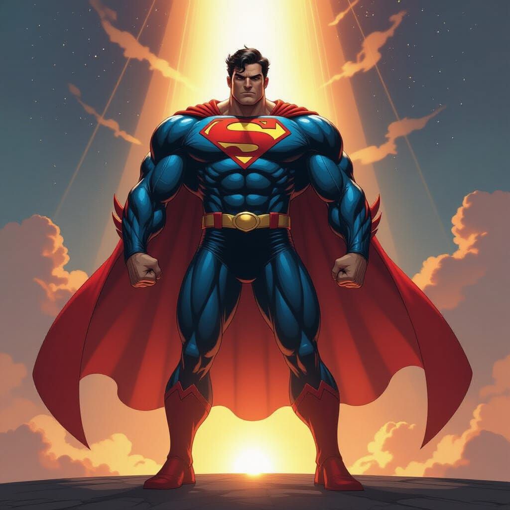 Epic Fusion Superhero in Cosmic Battle