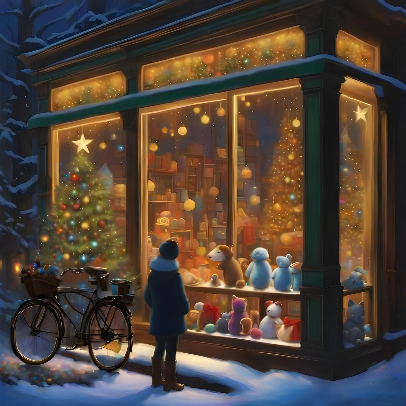 Bioluminescent Stuffed Animal in Jewel-Toned Dark Fantasy