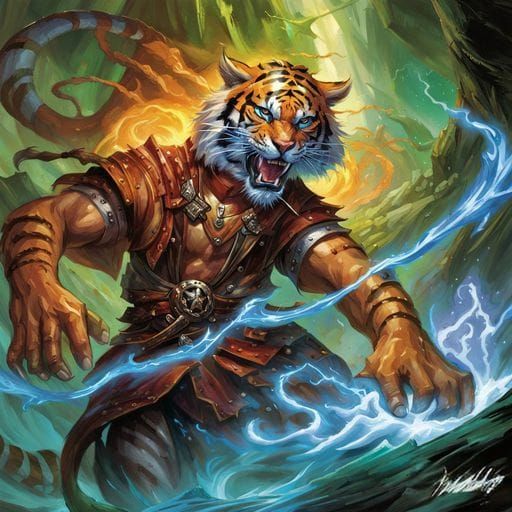 Tiger as a Wizard: A Whimsical AI Art Creation