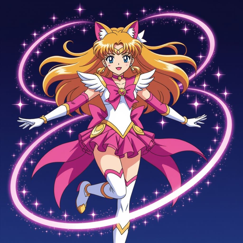 Magical Girl Transformation Anime Art