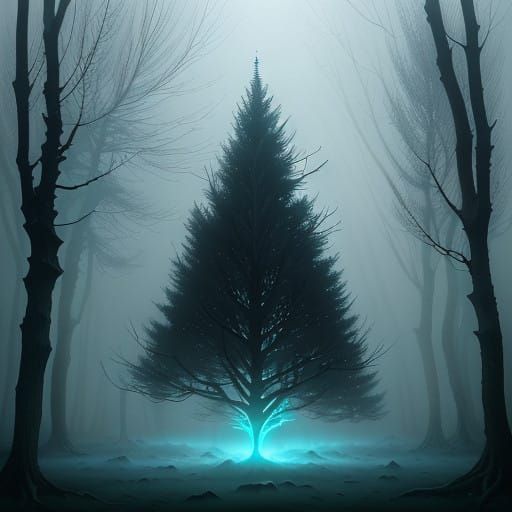 Ethereal Christmas in a Dreamlike Liminal Space