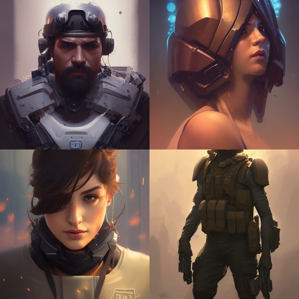 Hyperdetailed SWAT Portrait in Artgerm Style