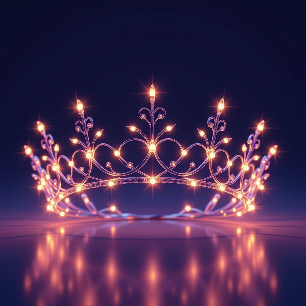 Ethereal Fairy Light Crown Radiates Magical Glow
