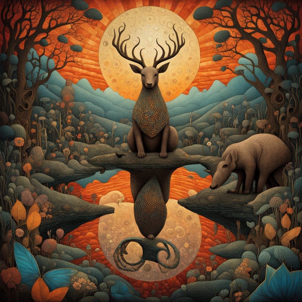 Shaman's Labyrinthine Mosaic: A Vibrant Tapestry of Myth and...