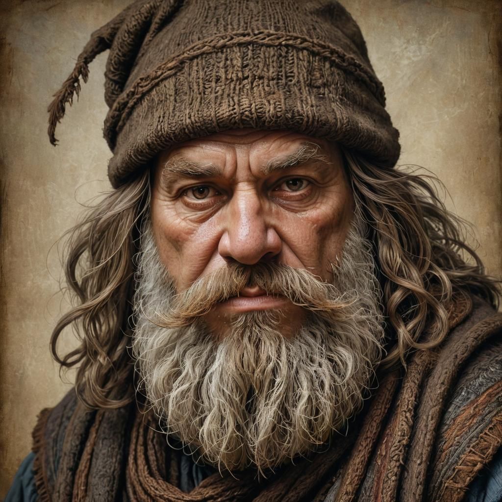 Dwarf Evoker Portrait in Renaissance Style