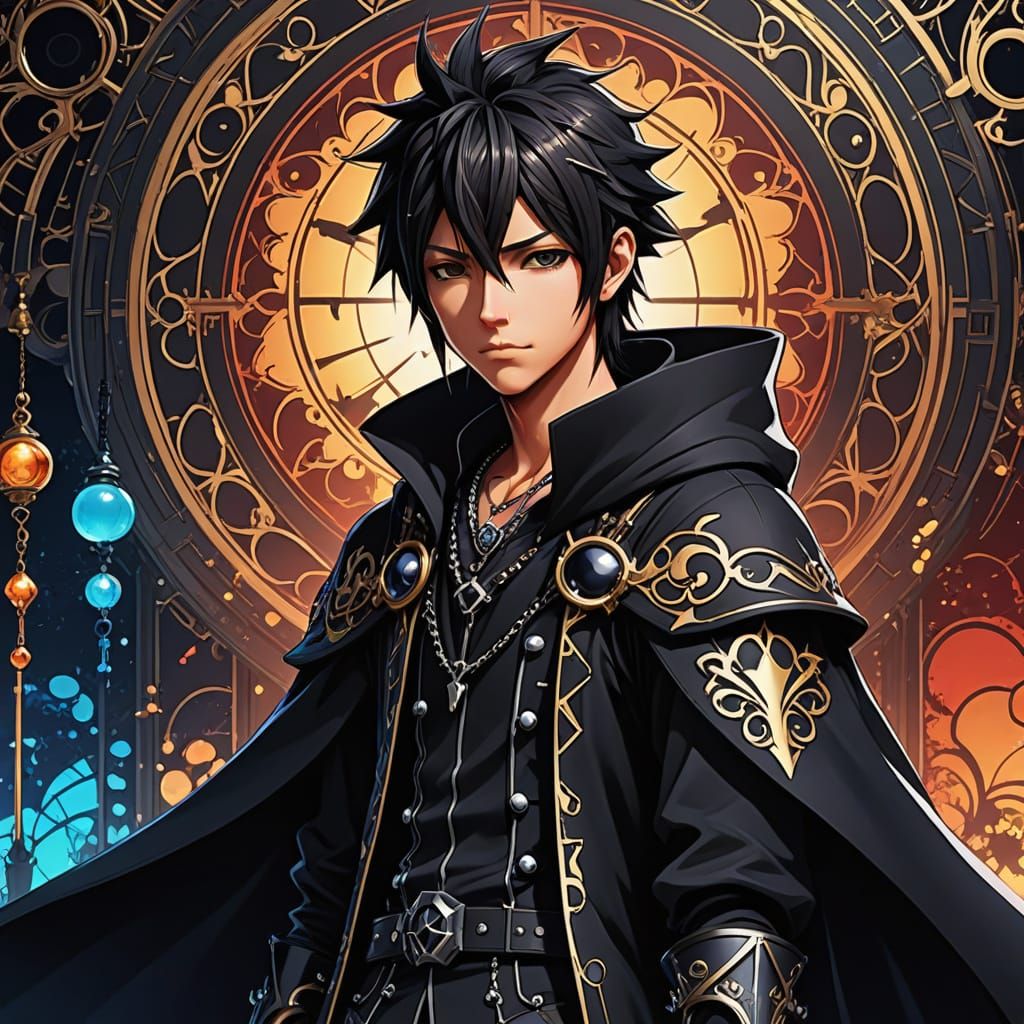 Japanese Teenager in Gothic Kingdom Hearts Attire