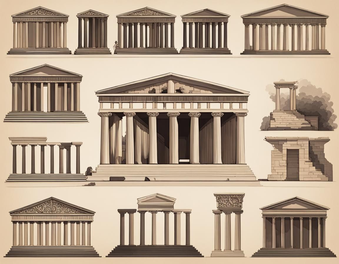 Ancient Greek Temples in Classical Style