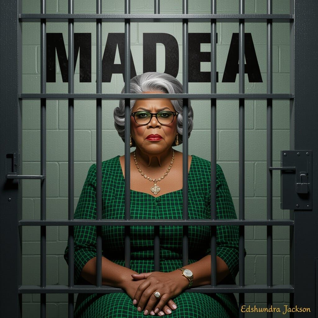 Madea Behind Bars: A Photorealistic 4K Portrait