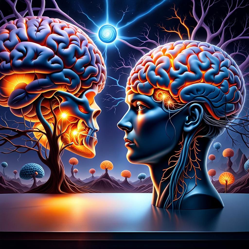 Neurodegenerative Brain Damage: AI Generated Image