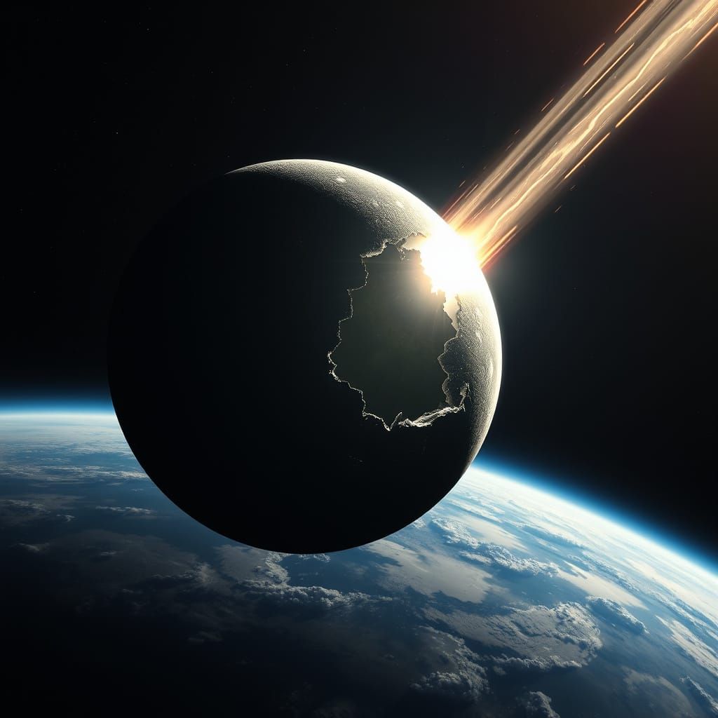 Earth Under Attack from Shattered Moon