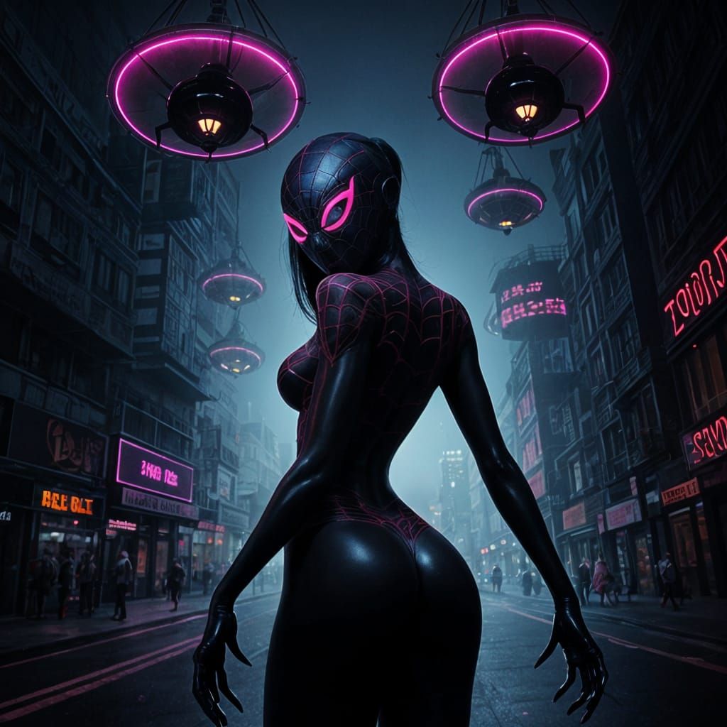 Cyberpunk Superheroine