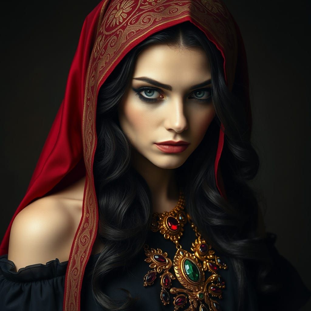 Gothic Princess in Opulent Splendor