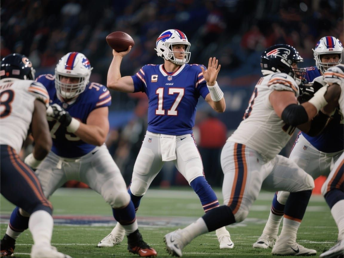 Josh Allen Ready to Throw a Long Pass