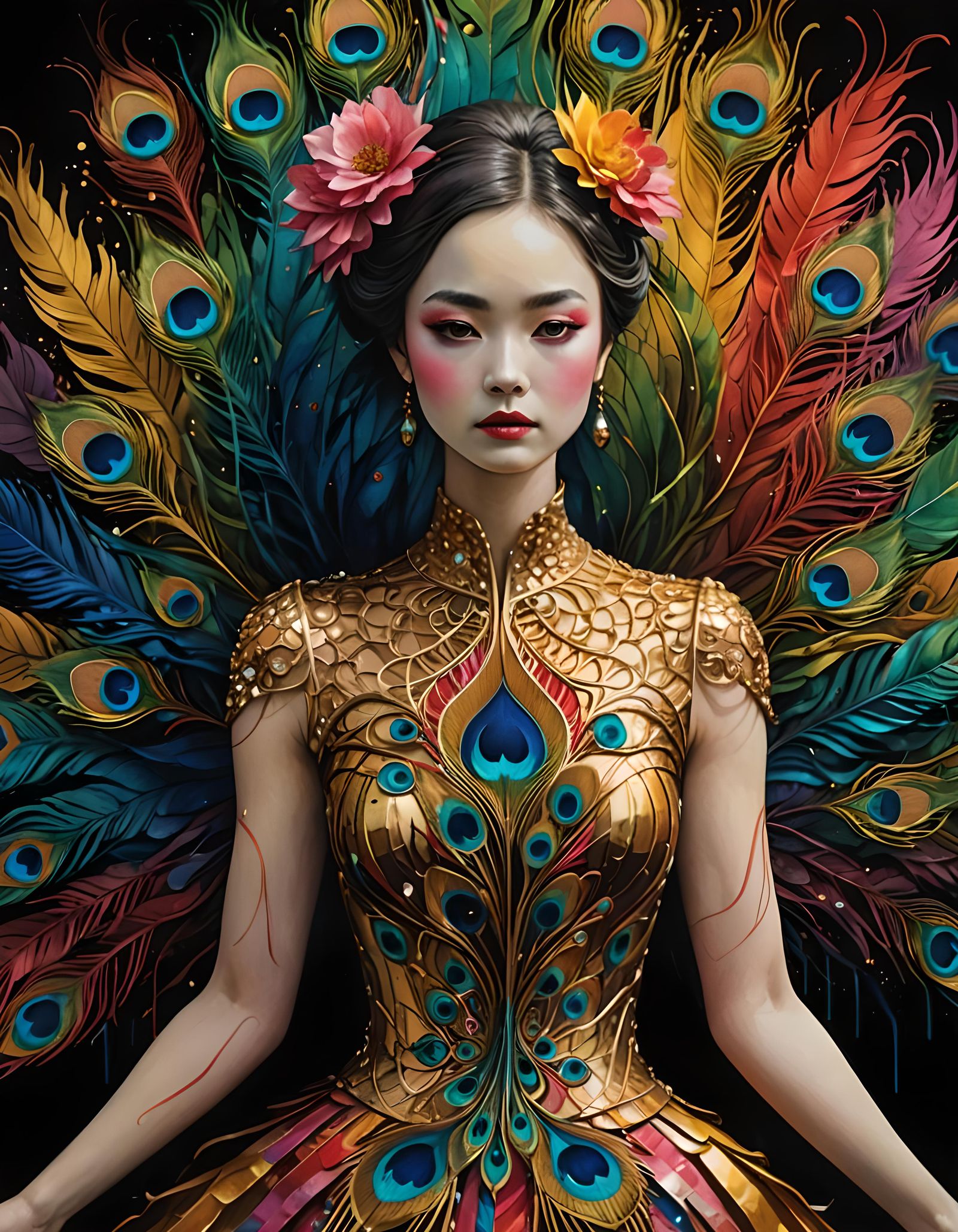 my golden feather dress