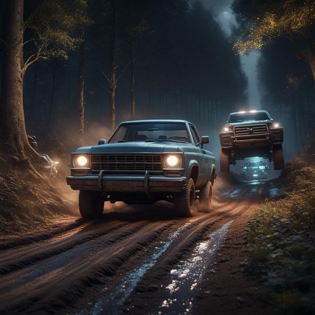 road rage night chase