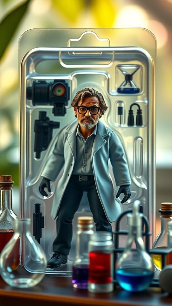 Scientist Action Figure in Blister Pack with Accessories