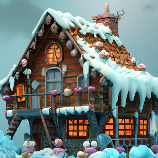 Fantastical Gingerbread House Concept Art
