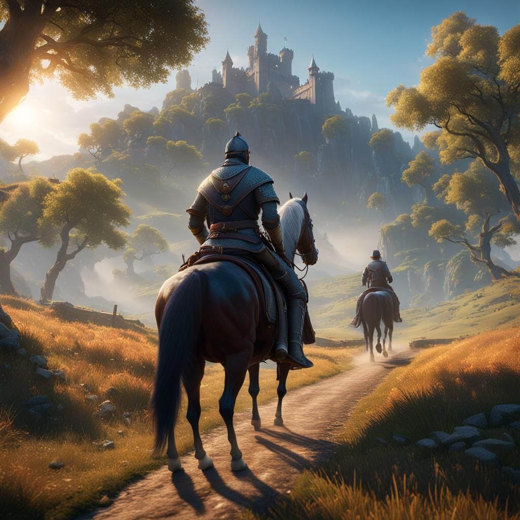 Prince on Horseback: 3D Game Cinematic Scene