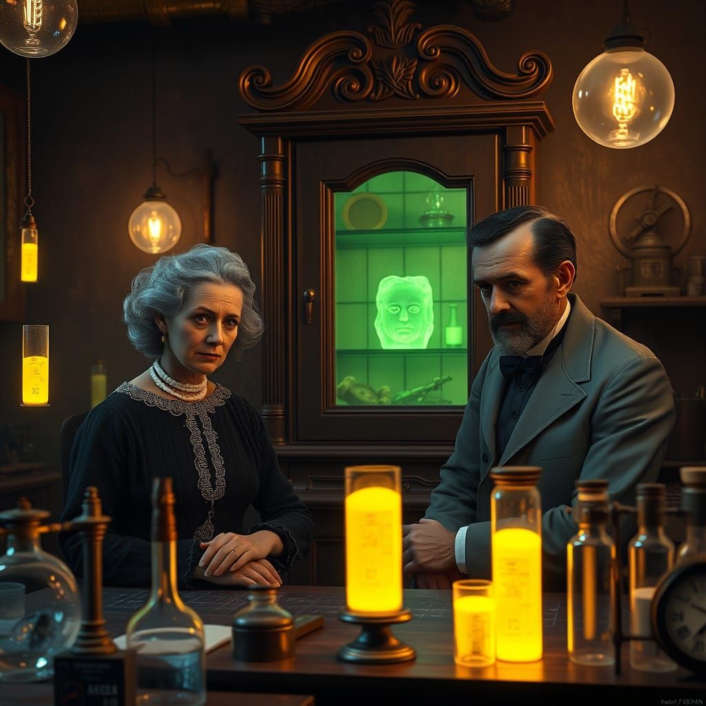 Historic Scientists Uncover Glowing Radium in Enchanted Lab