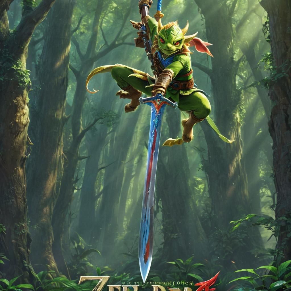 High gloss poster Lizalfos from Zelda