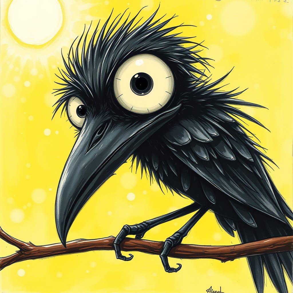 Skinny Raven in Charcoal Style