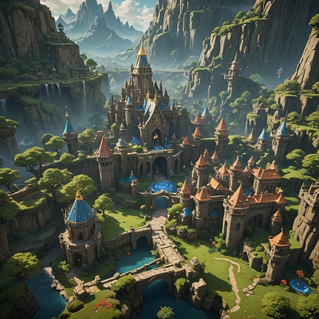 Detailed Matte Painting of Zelda in Fantasy Art Style