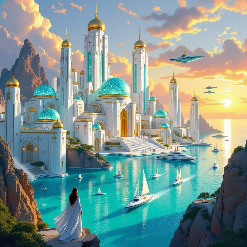 Atlantis at its Peak: A Digital Art Illustration