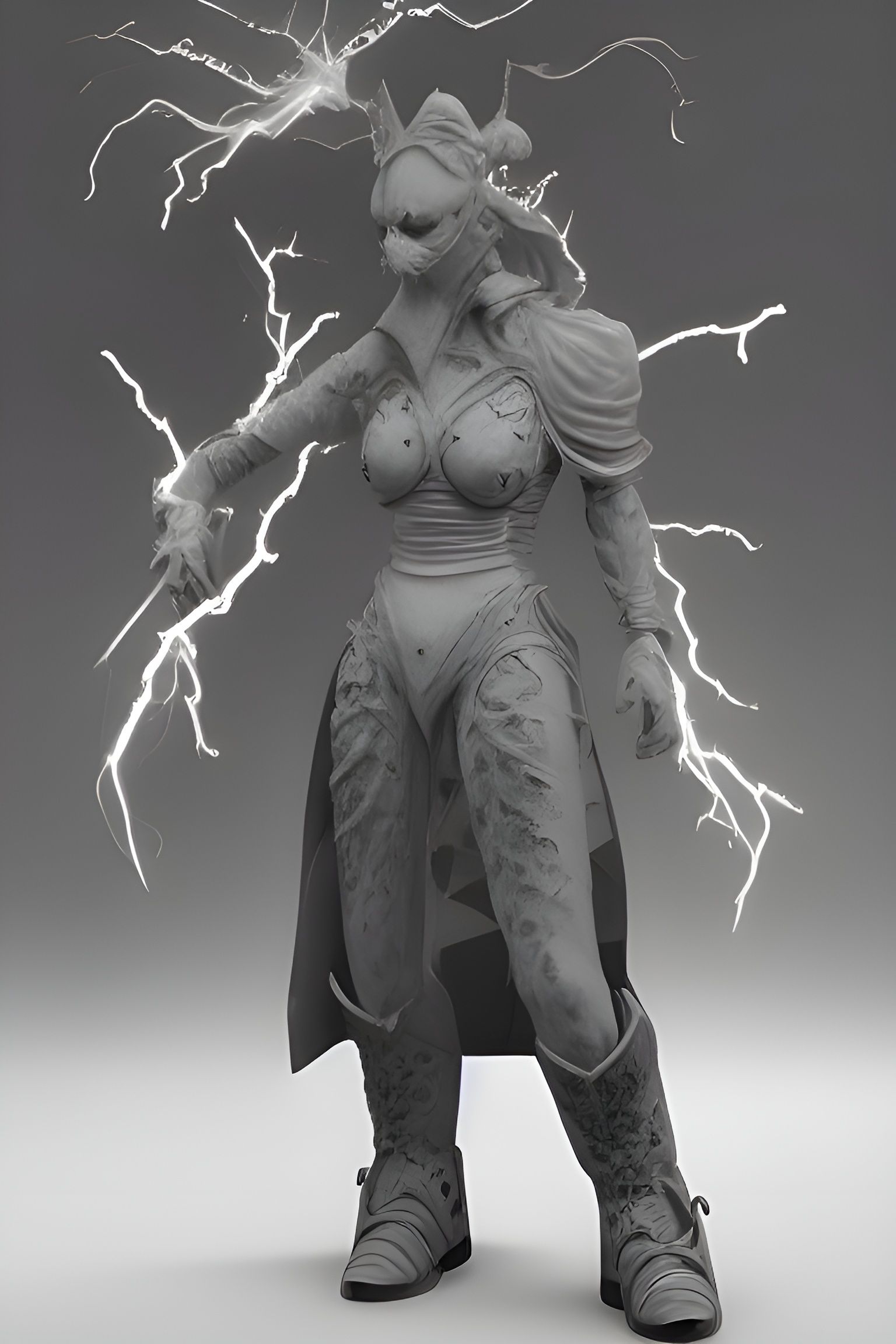 Void Arcanist Character Design in Photorealistic Style