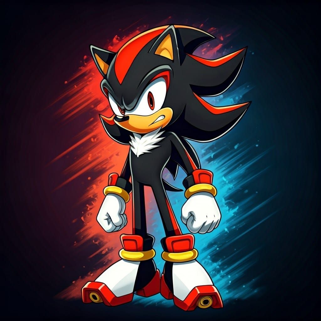 Shadow the Hedgehog: Futuristic Hero with Bare Feet