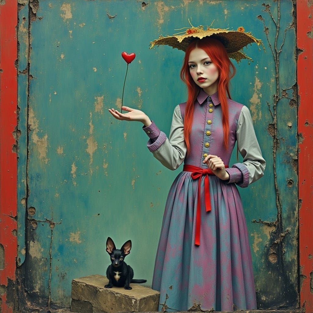 Dark, Surreal Oil Painting of a Futuristic Cityscape