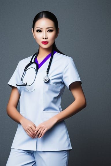 Gorgeous Nurse in Provocative Uniform, 8k Definition