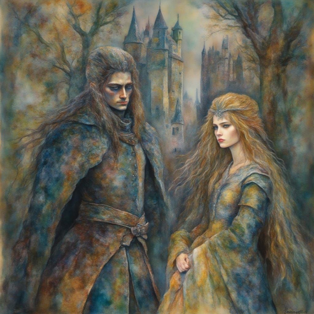 <lora:Elf in mist:1.0> elfs on horses