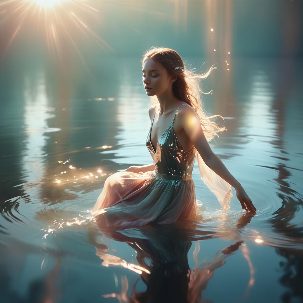 Ethereal Shimmering Form with Soft Focus and Glow