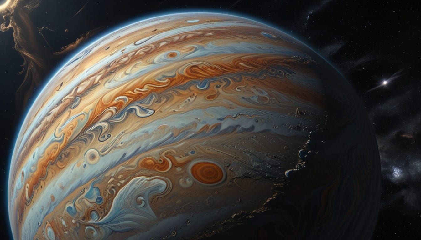 Vibrant Jupiter Panorama in Hyper-Realistic 8K