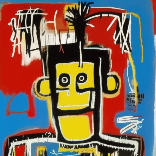 Happiness in Basquiat Style