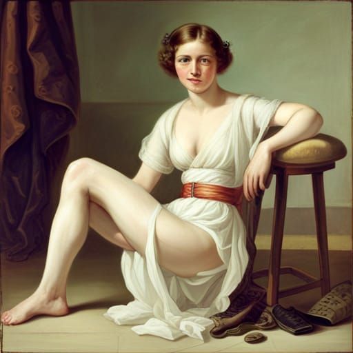 Nude Girl in Suggestive Pose