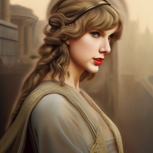 Ancient Rome: Woman in Tunic Portrait