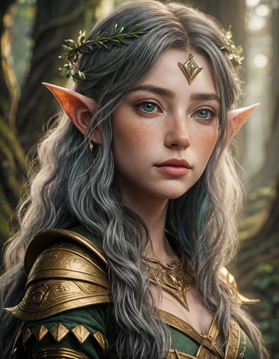 Realistic Elf Portrait in CGI VFX Style