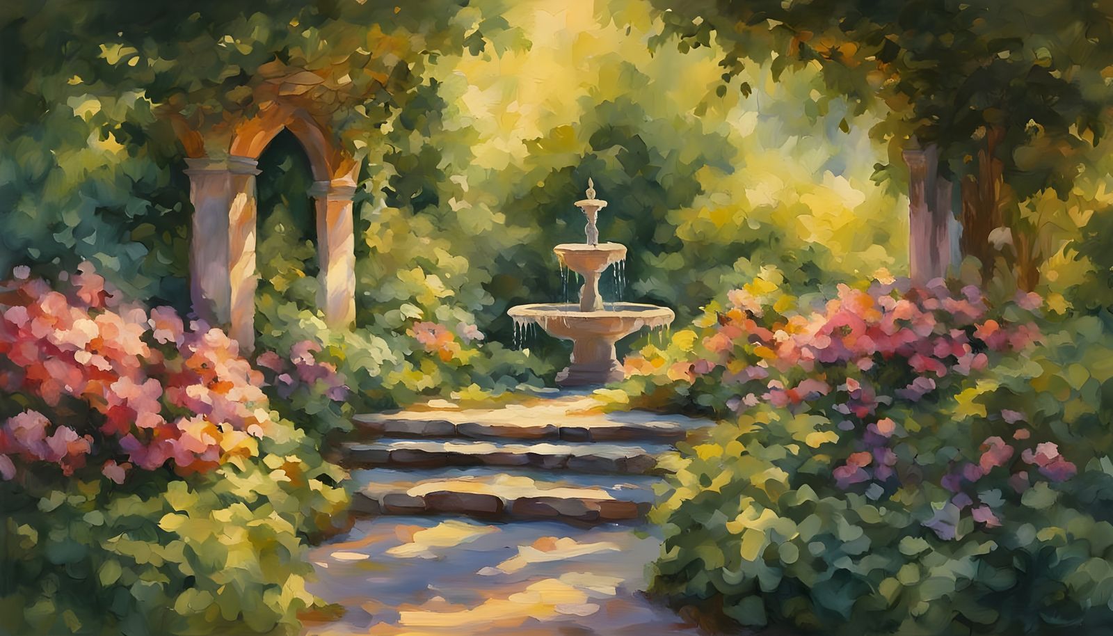 Secret Garden Oasis in Bustling City