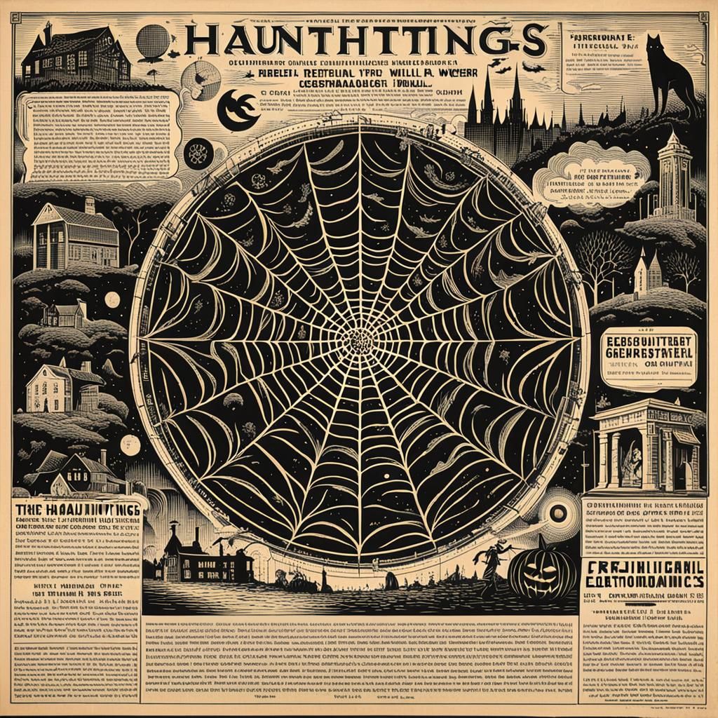 Surreal Industrial Landscape with Retro Lithographs