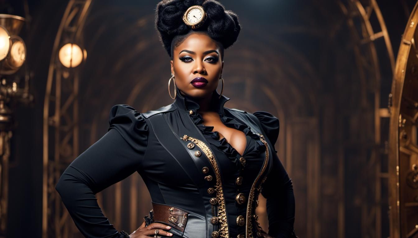 Avant Garde Plus-sized Steampunk -inspired Fashion Model 2