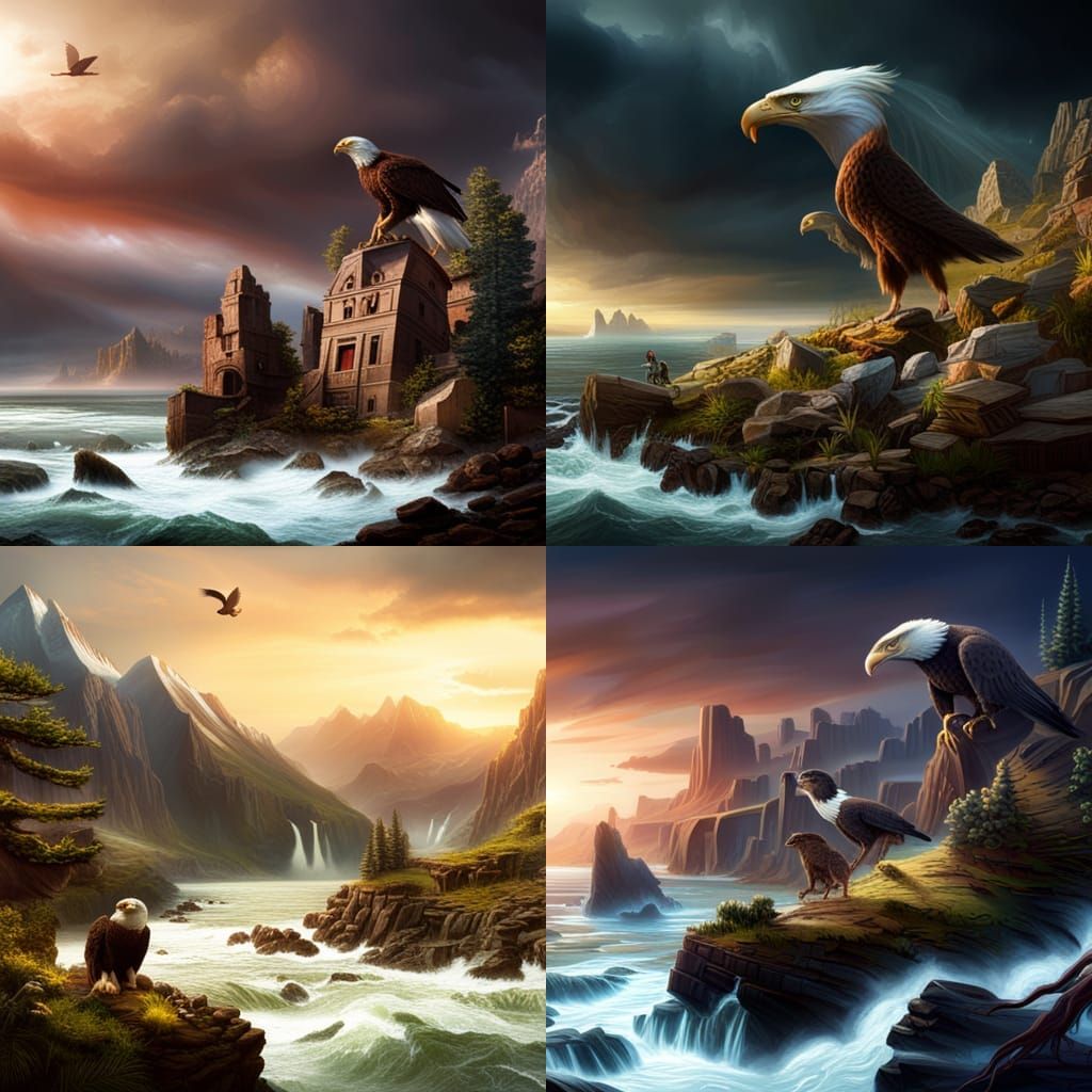 Romulus and Remus Counting Eagles: Digital Matte Painting