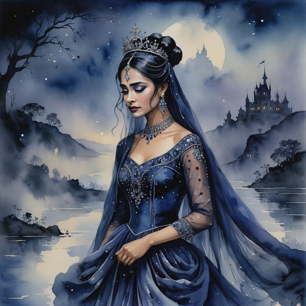 Queen of Night and Lakmé in Watercolor