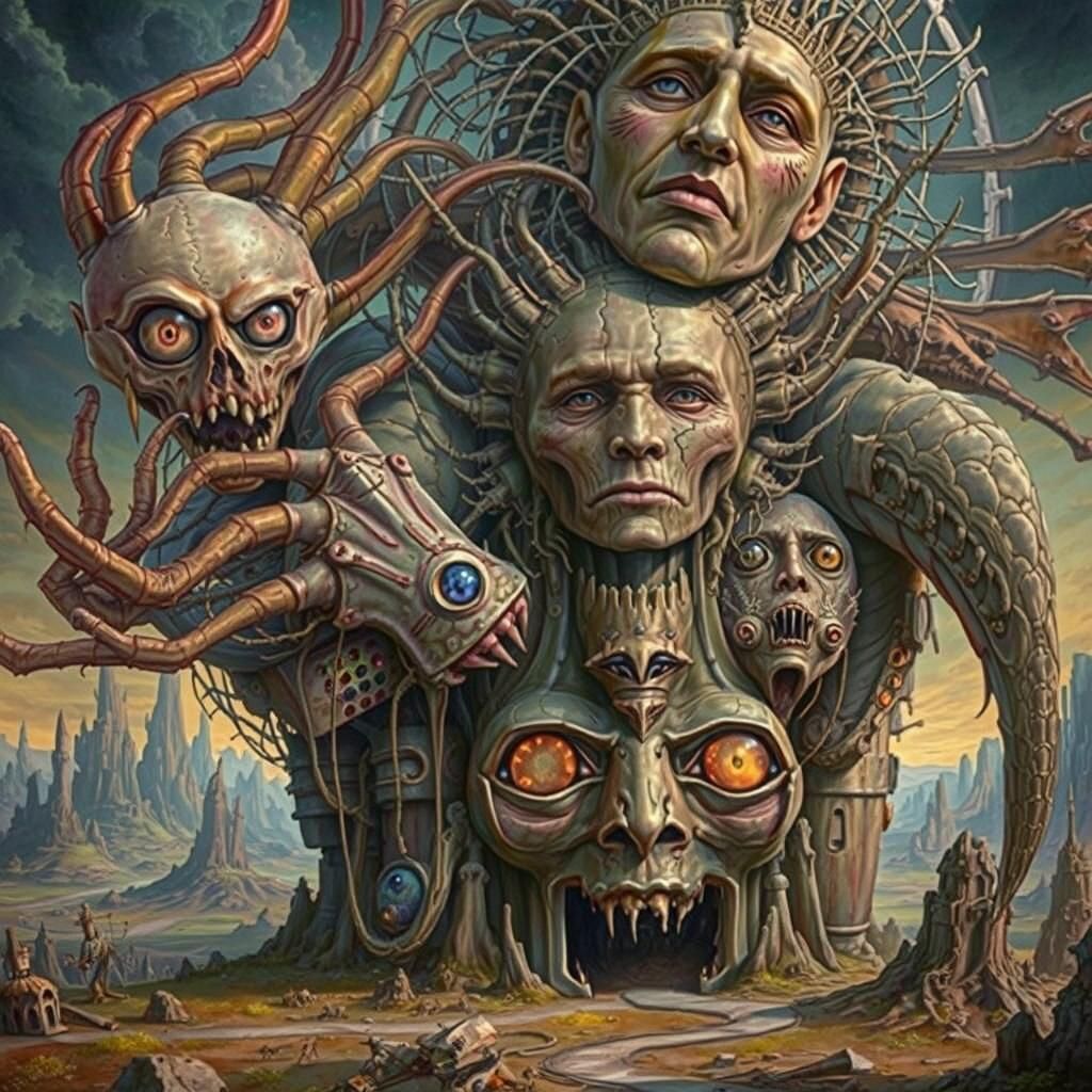 Shattered Illusions: A Mystical Expressionist Realm