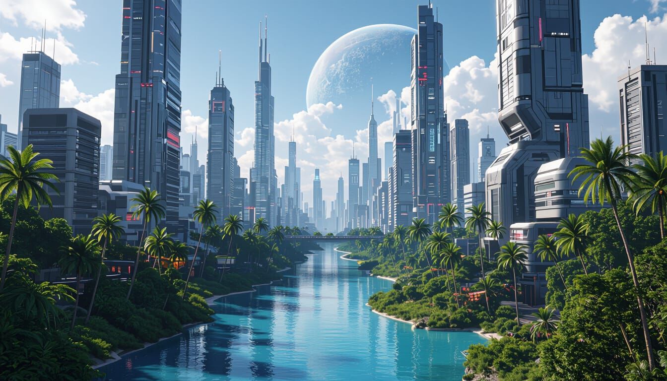 Cyberpunk Meets Dinosaurs: A Manga-Inspired Metropolis