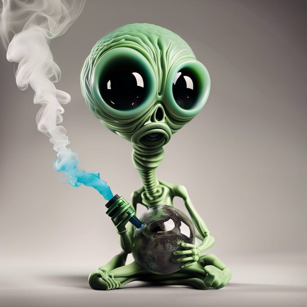 Bong Smoke Forms Eerie Alien Shape