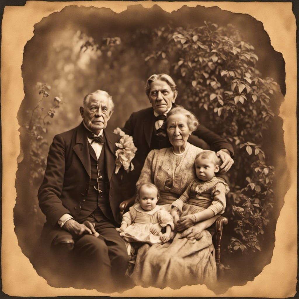 Vintage Family Portrait with Baby Frank, 1922
